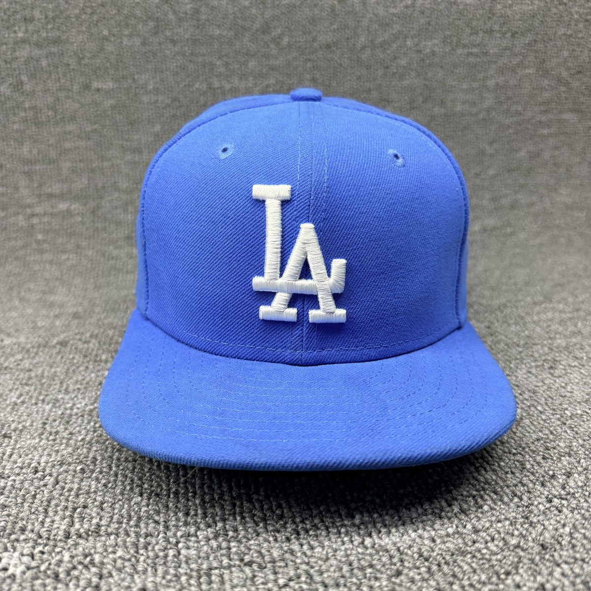 New Era 59FIFTY Los Angeles Dodgers Hat Royal Blue Fitted Size 6 1/2 Gray Kids