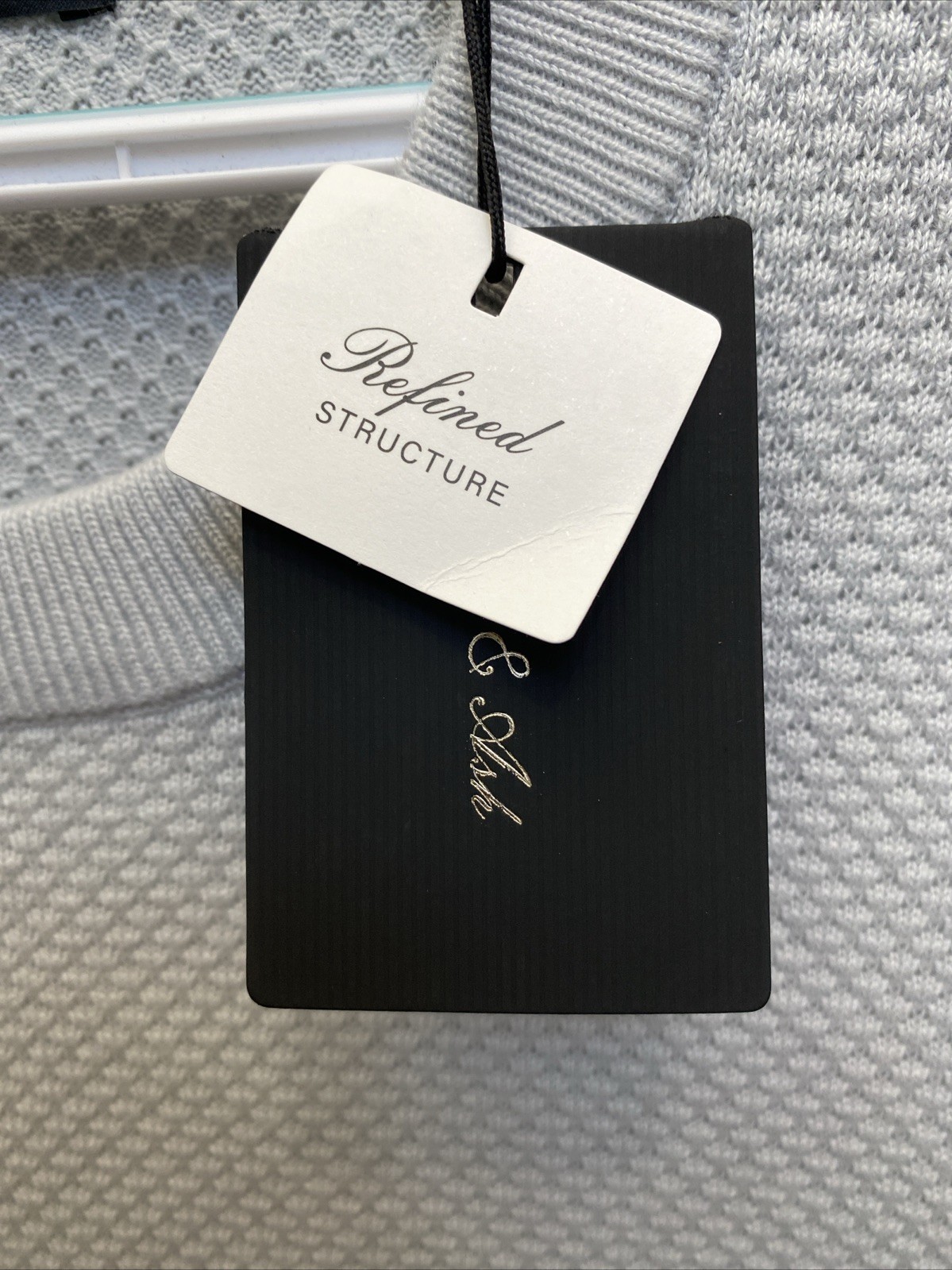 NEW Porter & Ash Men's Large Gray Fine Cotton Refined Structure T-Shirt NWT