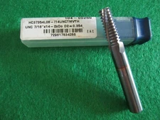 NEW vargus HC37354L08-I14UNCTMVTH 7/16 x 14 Solid Carbide Thread Mill Helical
