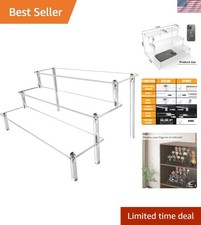 Rialzata 3 livelli acrilico trasparente versatile per esporre perfettamente gioielli e figure