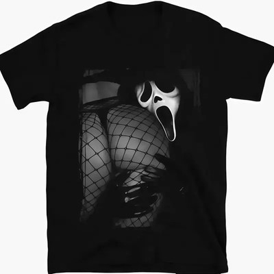 Vintage Ghost Face Horror Movie Graphic T-Shirt