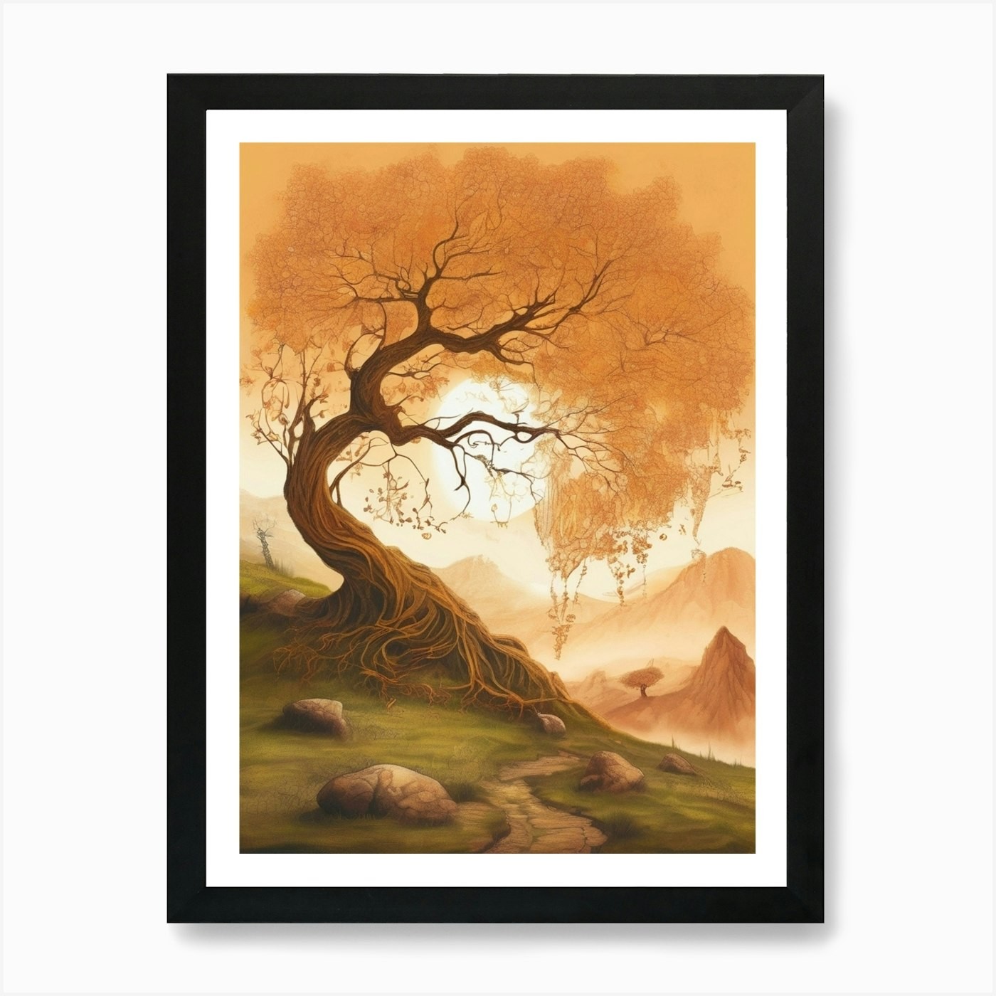 Tree of Life 90 Framed Art Print Canvas Wall Decor Picture