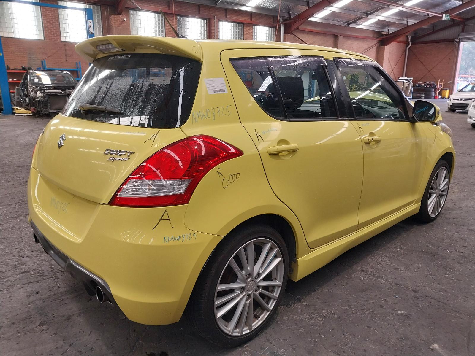 2013 Suzuki Swift LEFT REAR DOOR SHELL FZ YELLOW 08/2010-03/2017 764234 image 3