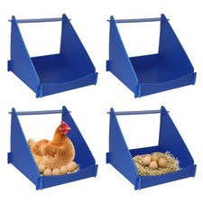 4 Pack Nesting Boxes for Chickens, Chicken Nesting Box for Laying Eggs, Durab...