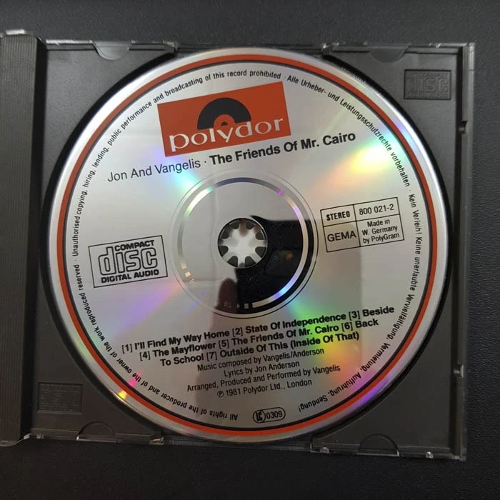 JON AND VANGELIS The Friends Of Mr. Cairo WGER POLY EX/EX(CD) - Bild 3 von 4