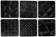 Cedar Canyon Jack Richeson Artist's Paint Sticks Rubbing Plates, 7"x7", Black 