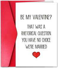 Humorous Valentine's Day Card for Husband from Wife or Girlfriend