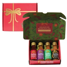 Mini Hot Sauce Gift Set by Tabañero, Holiday Gift Box with Sriracha Honey, Sw...