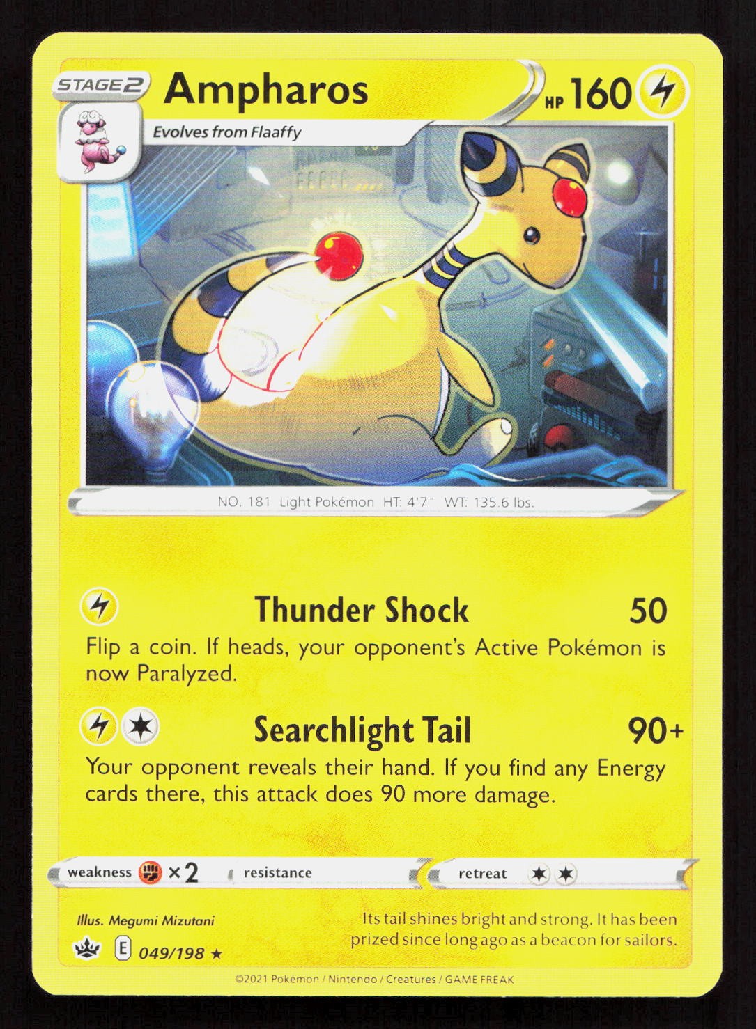 AMPHAROS 049/198 Pokemon CHILLING REIGN