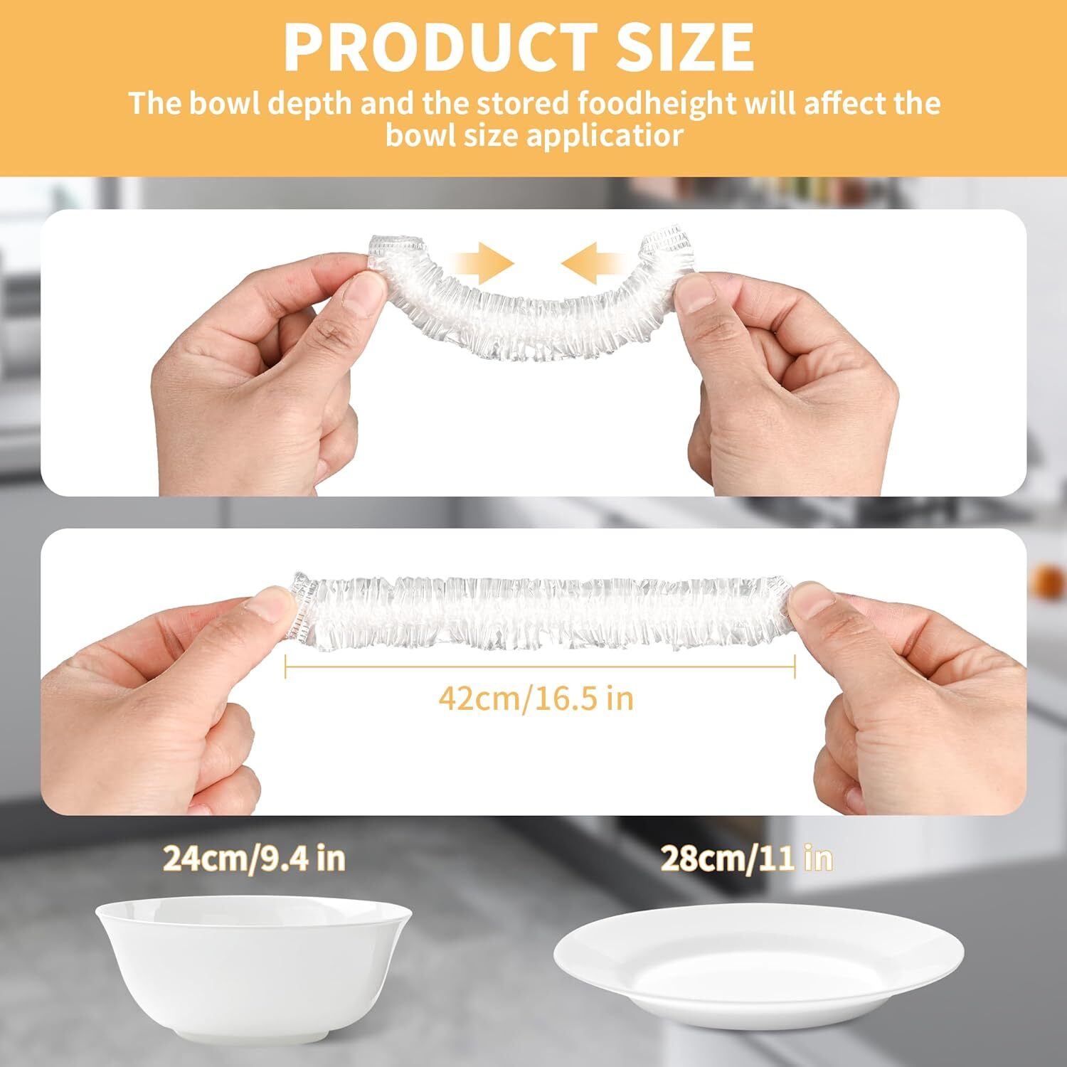 200 Bowl Covers Bread Proofing Large Elastic Reusable Plastic Wrap for Food Stor