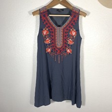Andree By Unit Embroidered Sleeveless Boho Hippy Dress Size Small Women’s