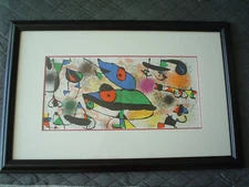 JOAN MIRO Original Lithograph "Sculptures II"- Conservation Framed -Signed- Nice