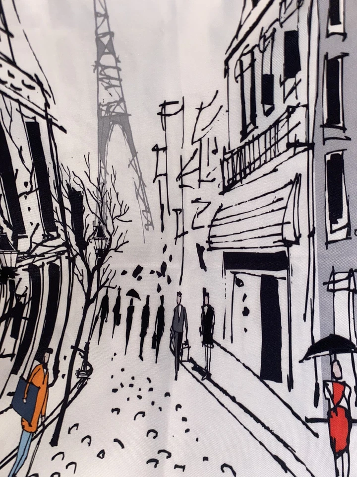 Funda de almohada París Torre Eiffel peatones franceses caminando y comprando calle en París Foto 4 de 4