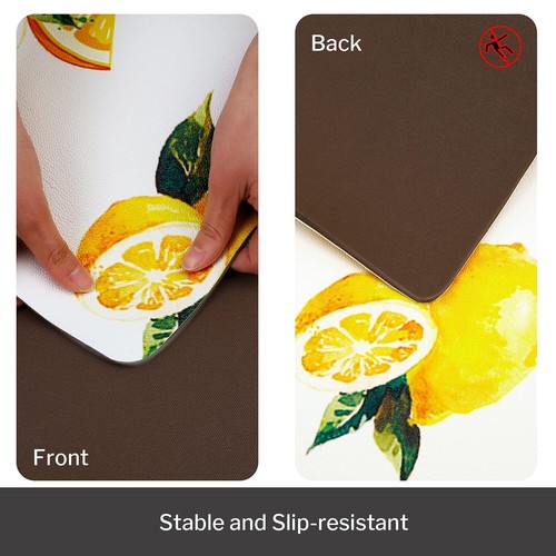 RosieLily Lemon Kitchen Rugs and Mats Set of 2, Anti Fatigue Floor Mat, Water... - Picture 5 of 7