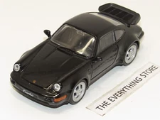 WELLY PORSCHE 911 TURBO 4.5 INCHES LONG GLOSS BLACK FREE USA SHIP