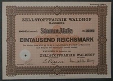 Zellstofffabrik Waldhof 1941 1000 RM