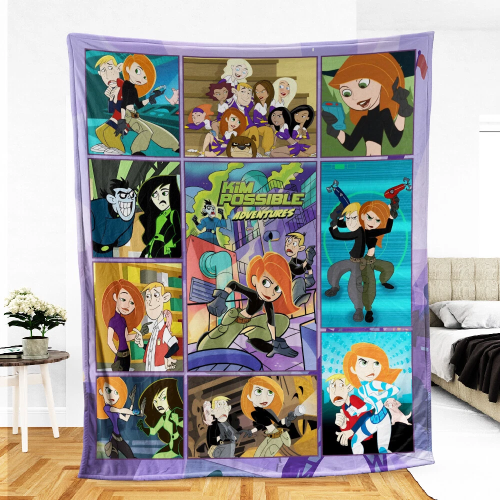 Kim Possible Blanket, Kim Possible Cartoon Throw, Sherpa Blanket