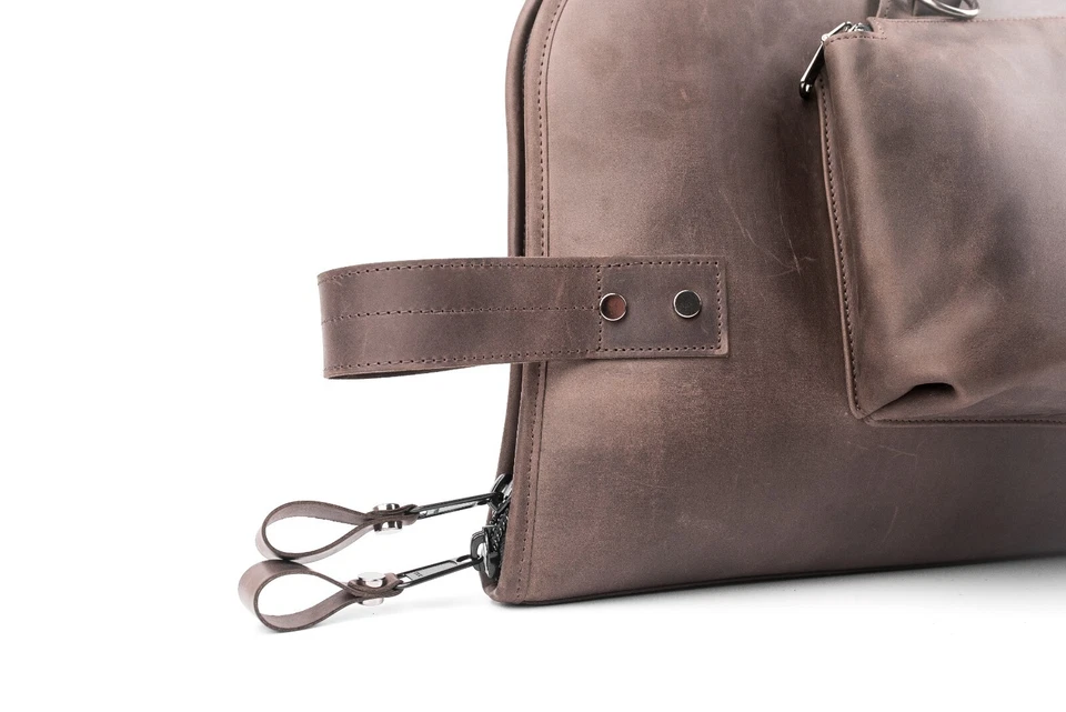 Сумка Flugelhorn из натуральной кожи от MG Leather Work Crazy horse кожа темно-коричневая - Изображение 4 из 4