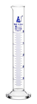 Eisco 50ml Messzylinder Borosilikatglas 3,3 Laborgläser 50 ml