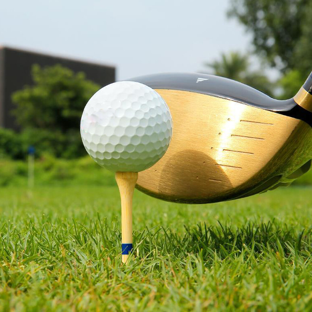 T0 30Pcs Golf Bamboo Balls Holder 83mm Golf Ball Pin Golf Ball Tee