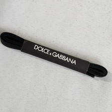 Black Dolce & Gabbana Shoe Laces Flat Waxed Length 70cm Dress