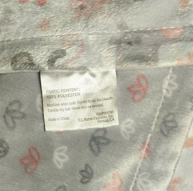 Manta bebé SL Home Fashions rosa gris selva 119741 Minky Lovey Flower Safari Foto 3 de 4