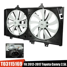 Dual AC Condenser Cooling Radiator Fan For 2012-2017 Toyota Camry 163610V420