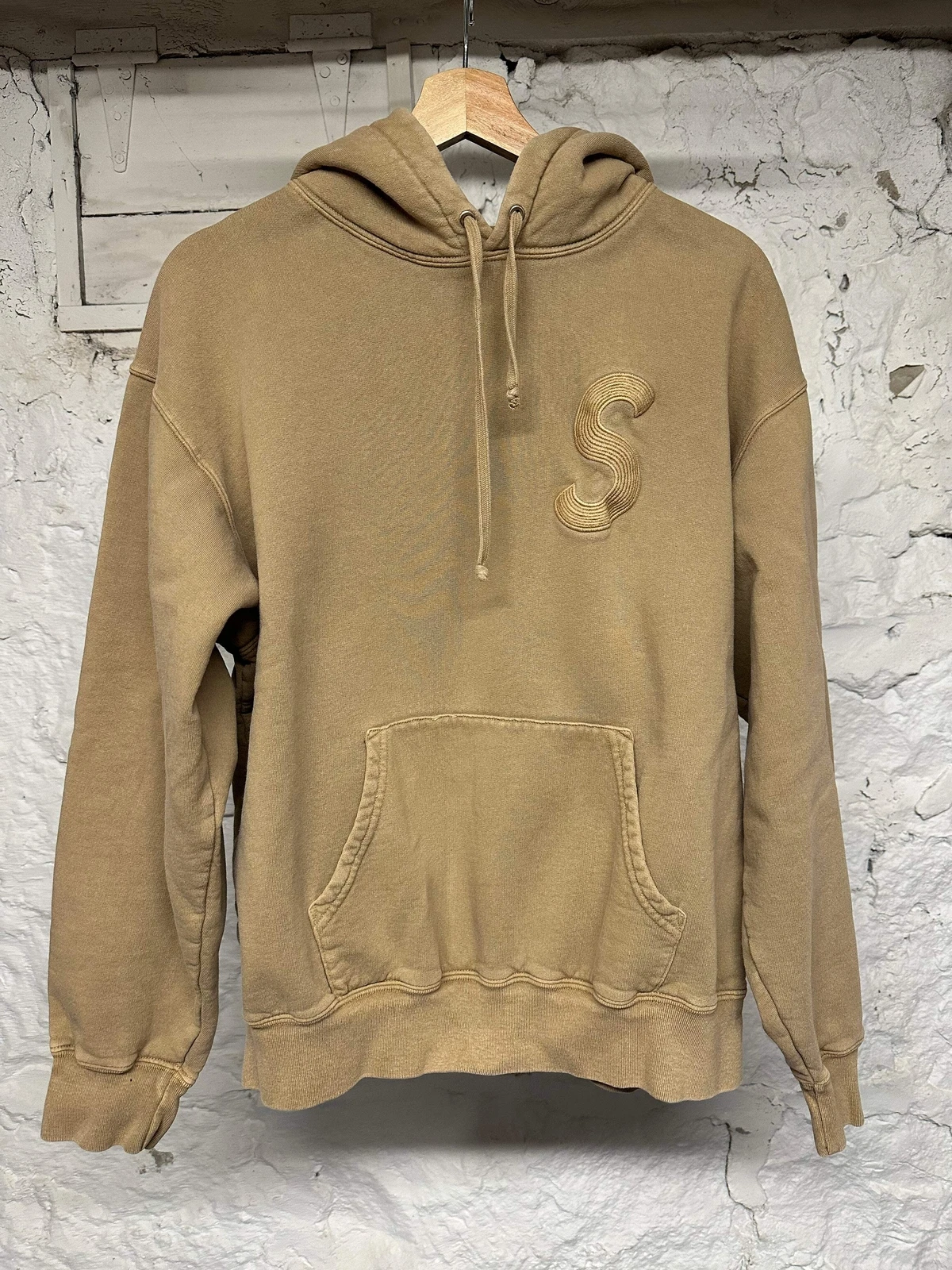 Sweat à capuche marron logo Supreme S taille M