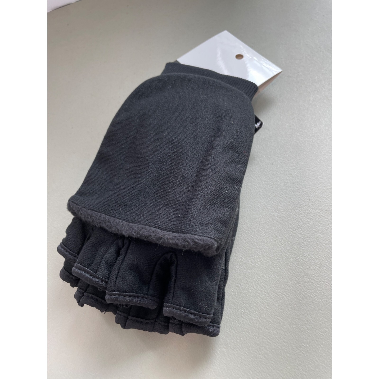 Hand Armor Fingerless Convertable Gloves Mittens L Thinsulate Black  NEW