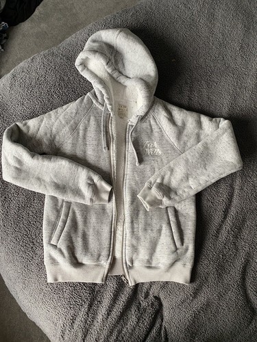 Jack Wills Grey Fluffy Hoodie - Size 8 