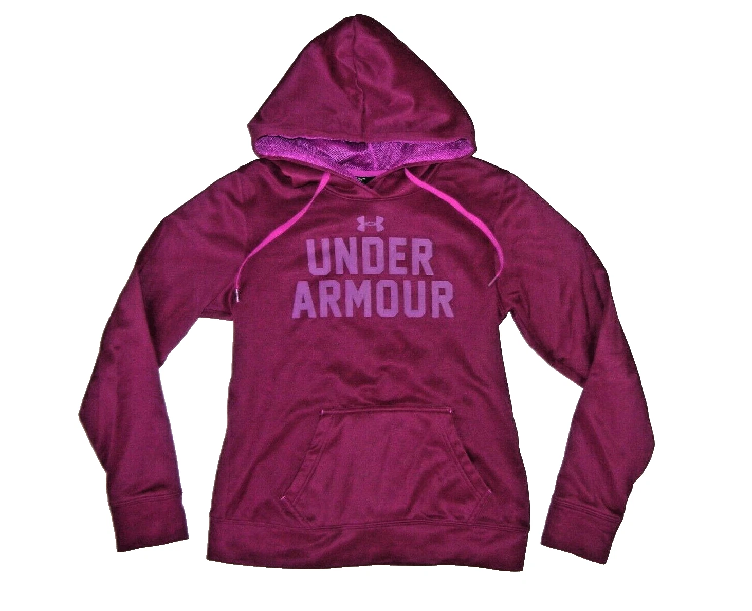 UNDER ARMOUR Bright Pink ATHLETIC HOODIE  Gym Running Sweatshirt Lady Women's S