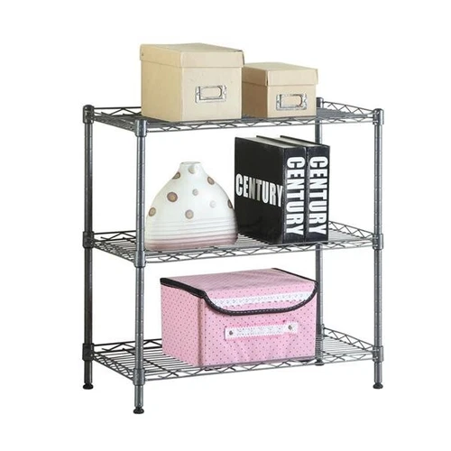 Hot Sale Concise 3 Layers Carbon Steel & PP Storage Rack Black New - Picture 2 of 4
