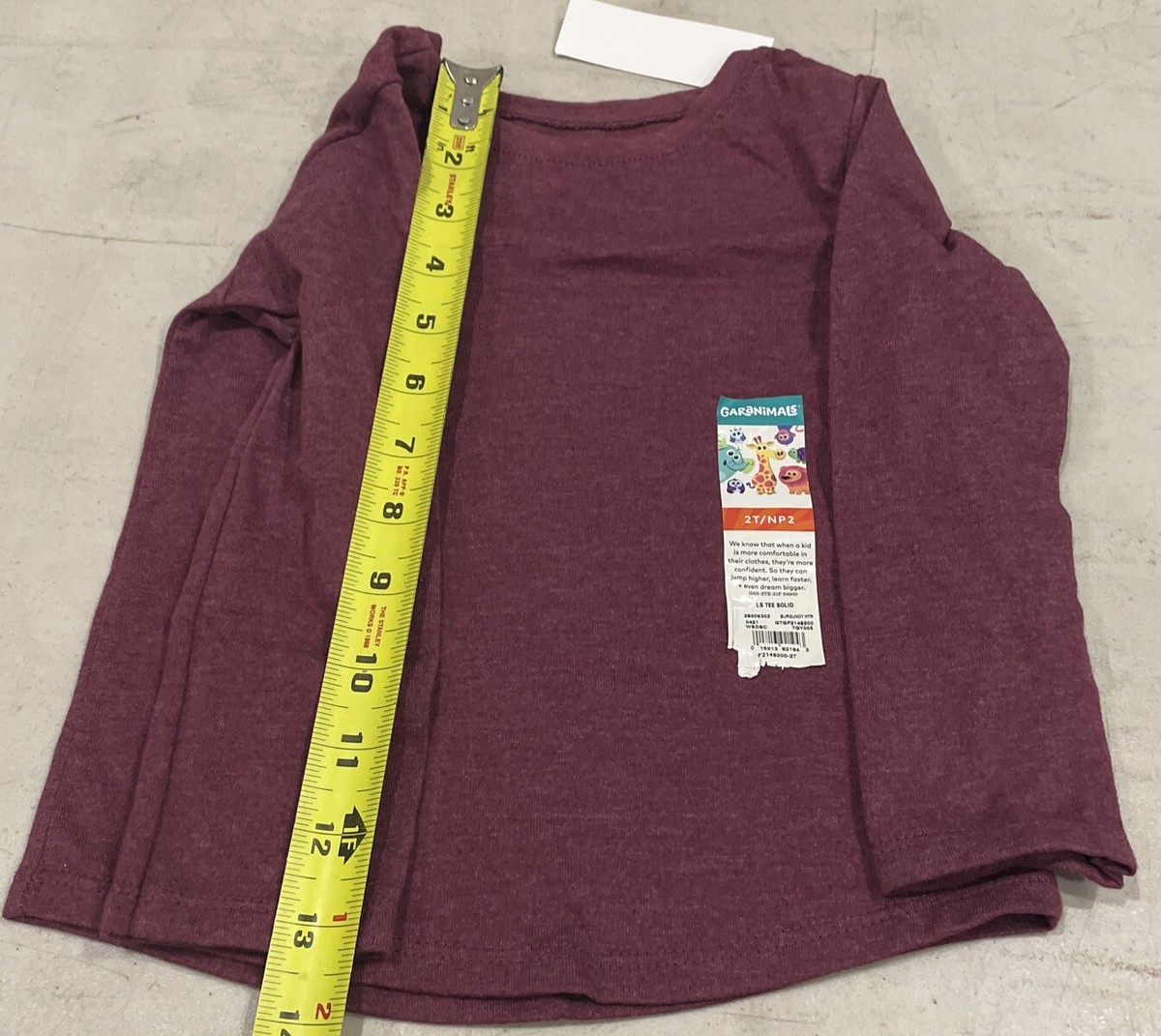 Garanimals Toddler Girls Size 2T Solid Grape LS Tee | eBay
