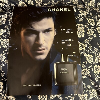 2011 Bleu De Chanel Cologne - Be Unexpected Guy, Bottle - 2-Sided Print Ad Photo