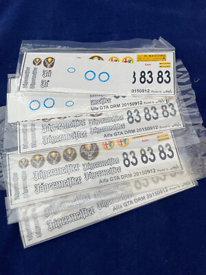 Alfa GTA DRM Jägermeister 5 Bögen 1/24 Decals