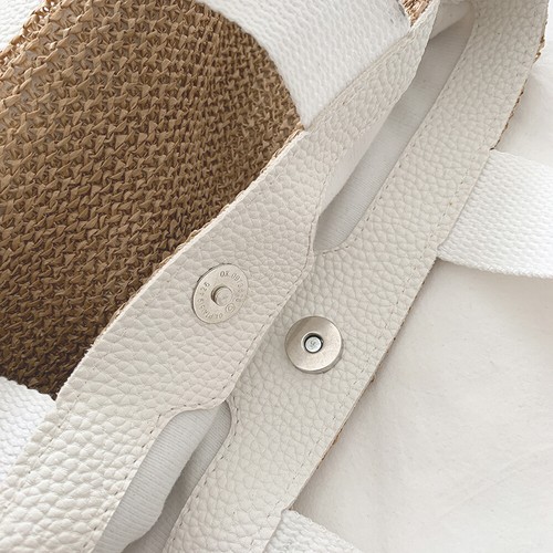 Casual Beach Straw Bag Large Capacity Shoulder Bag 2025 Straw Woven Bag Summer - Picture 10 of 14