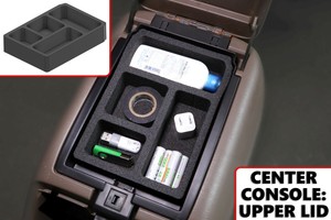 Fits Toyota Tundra 2000-2006 Center Console Black Organizer Inserts 3