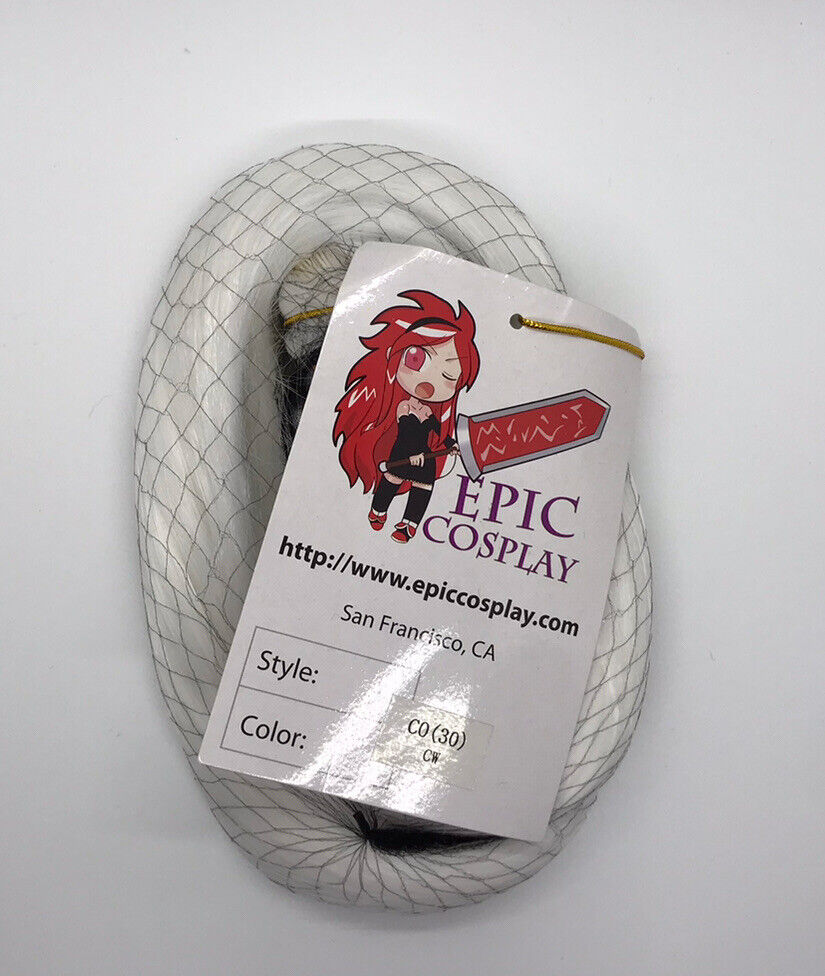 Epic Cosplay White 30" Clip On Ponytail NEW