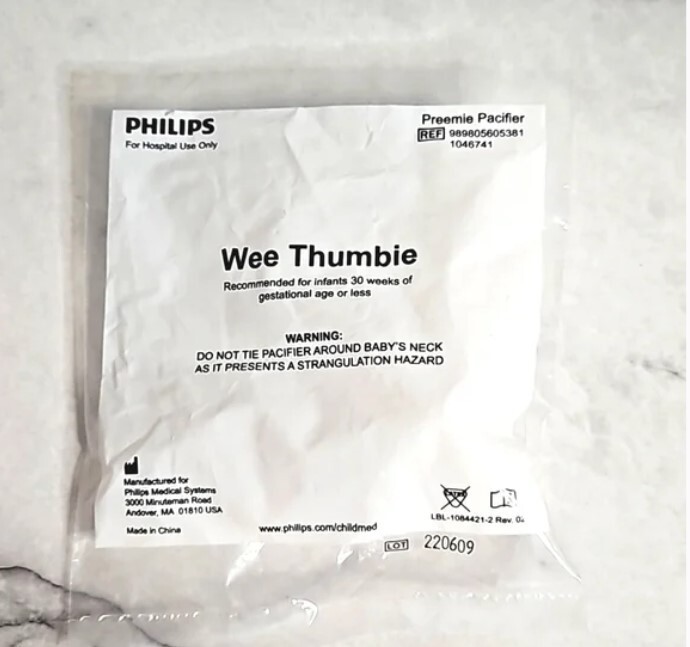 Phillips Wee Thumbie Preemie Pacifier Falak Tayyeb Platinum