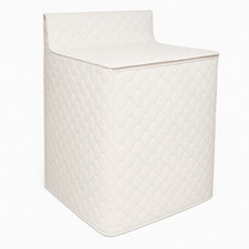 Washing Machine Cover Waterproof Quilted PEVA Zippered Heavy Duty Beige
