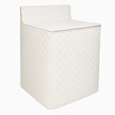 Washing Machine Cover Waterproof Quilted PEVA Zippered Heavy Duty Beige