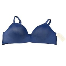 Auden Women's Sz 38D Nursing Bra Lightly Lined Wireless Two Way Straps Blue New