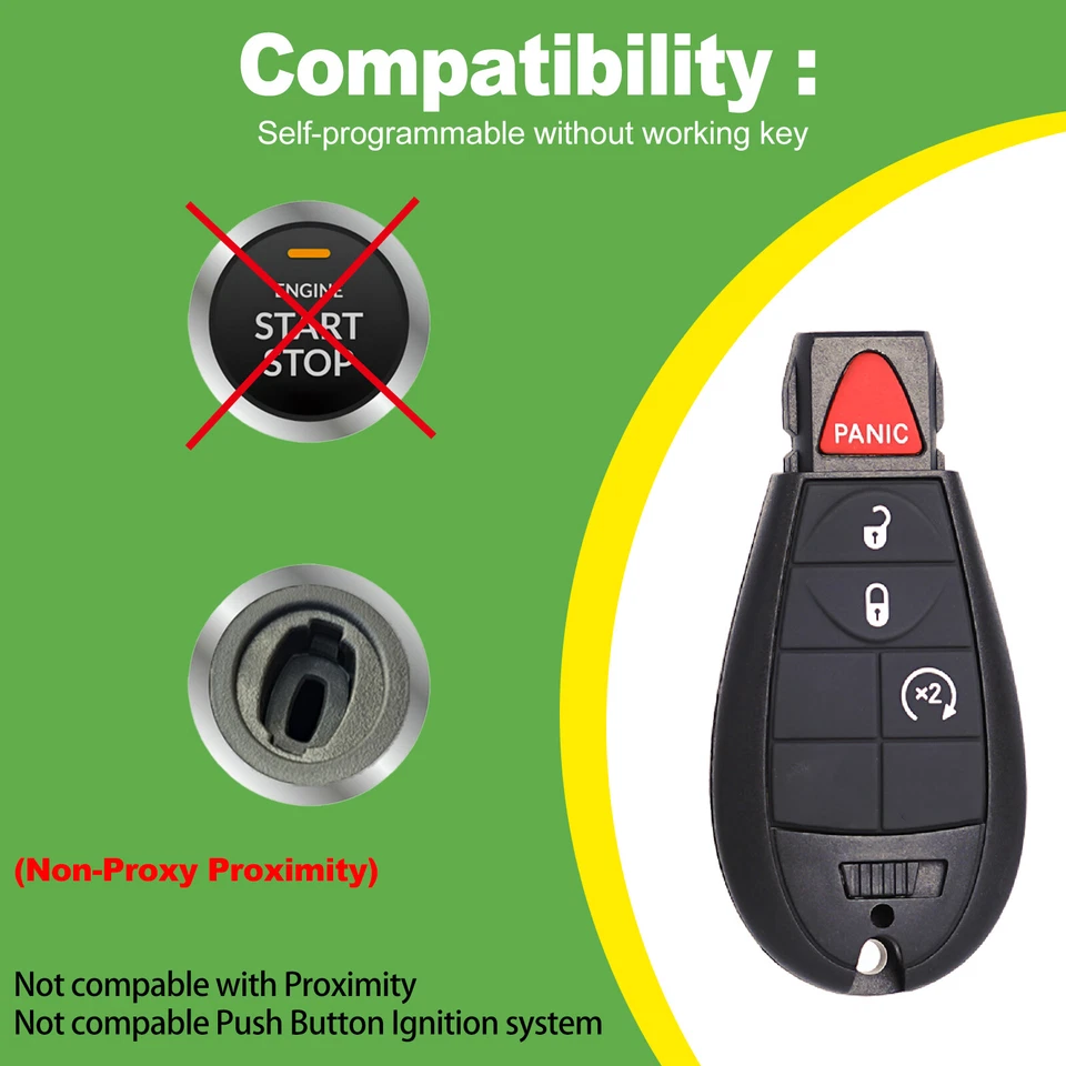 2 Nuevo kit de herramientas de llavero remoto de repuesto para Dodge Grand Caravan 2008-2020 Foto 3 de 4