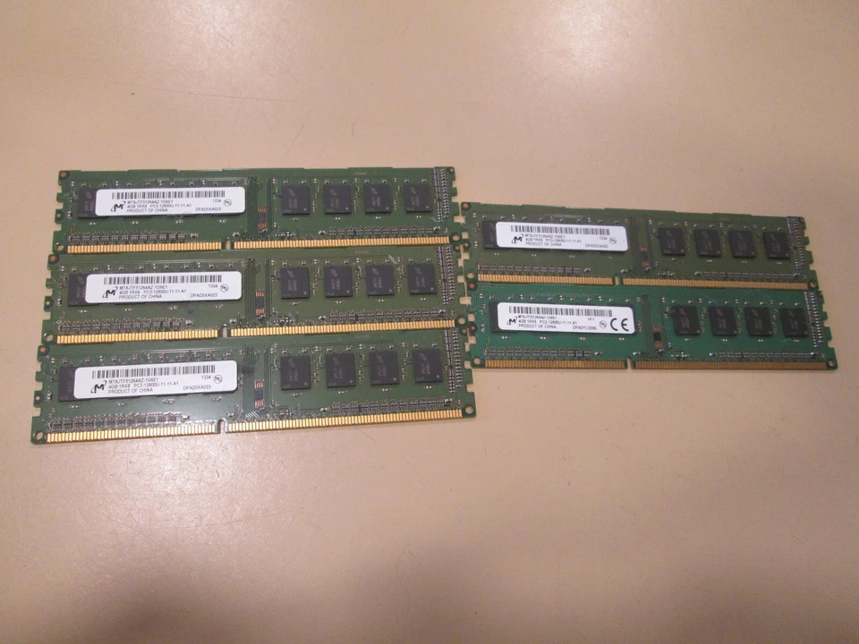 QTY 17 Micron 4GB PC3-12800U 1Rx8 Memory Ram MT8JTF51264AZ-1G6E1 - Image 2 of 4