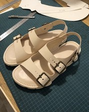 Solid Hand-sewn Tanned Leather Sandals Genuine Leather Slippers