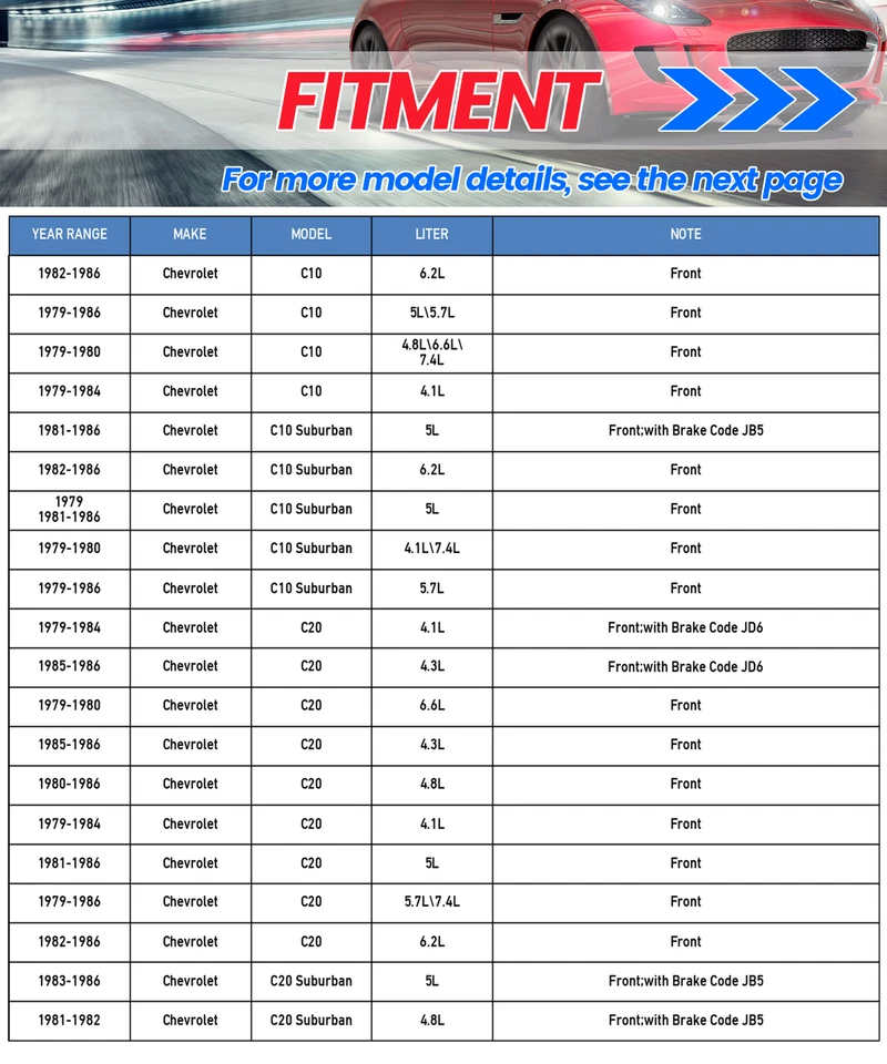 2x Brake Calipers for Chevrolet C10 C20 GMC C1500 2500 Suburban Front Left&Right - Image 4 of 4