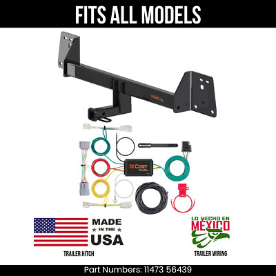 For 19-22 Toyota Prius AWD-e Trailer Hitch +4Way Wiring Fits All Models Curt Tow