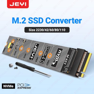 JEYI M.2 NVMe SATA Protection Adapter PCB Board Converter PCIe 4.0 for2280 22110
