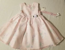 NWT Brooke Lindsay Girls Dress PInk Floral Size 4T Sleeveless Dressy Kids Easter