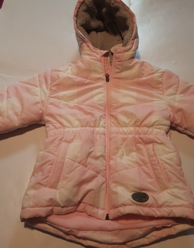 Outdoor kids Girls Pink Long Sleeve Hooded Winter Puffer Jacket M - Picture 4 of 8